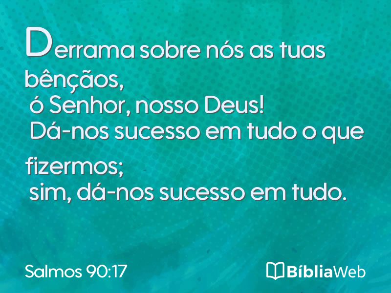 Salmos 90:17 em imagem para compartilhar