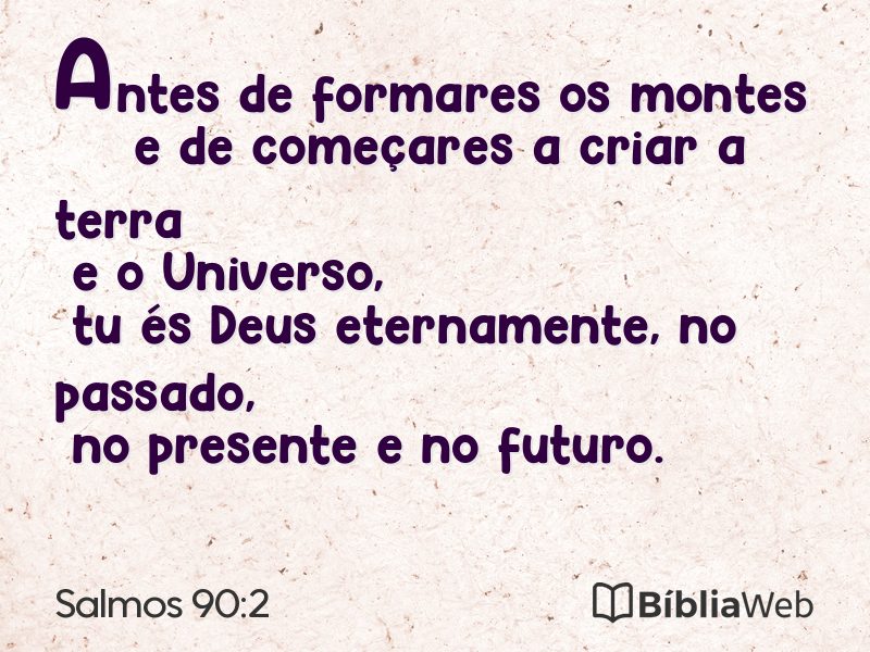 Salmos 90:2 em imagem para compartilhar