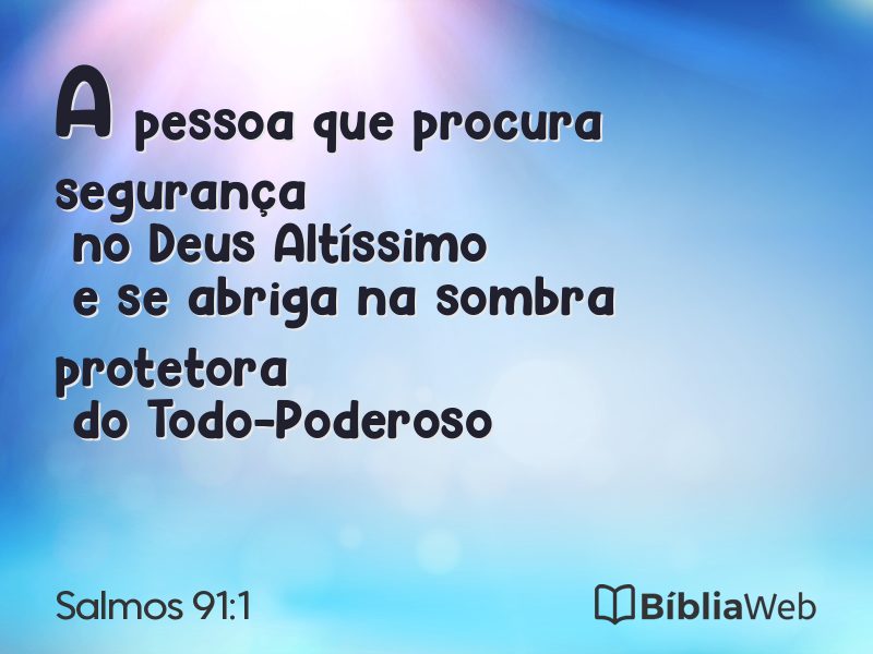 Salmos 91:1 em imagem para compartilhar