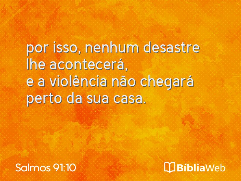 Salmos 91:10 em imagem para compartilhar