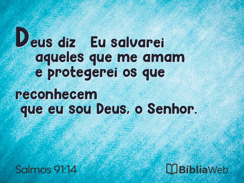 Salmos 91:14 em imagem para compartilhar