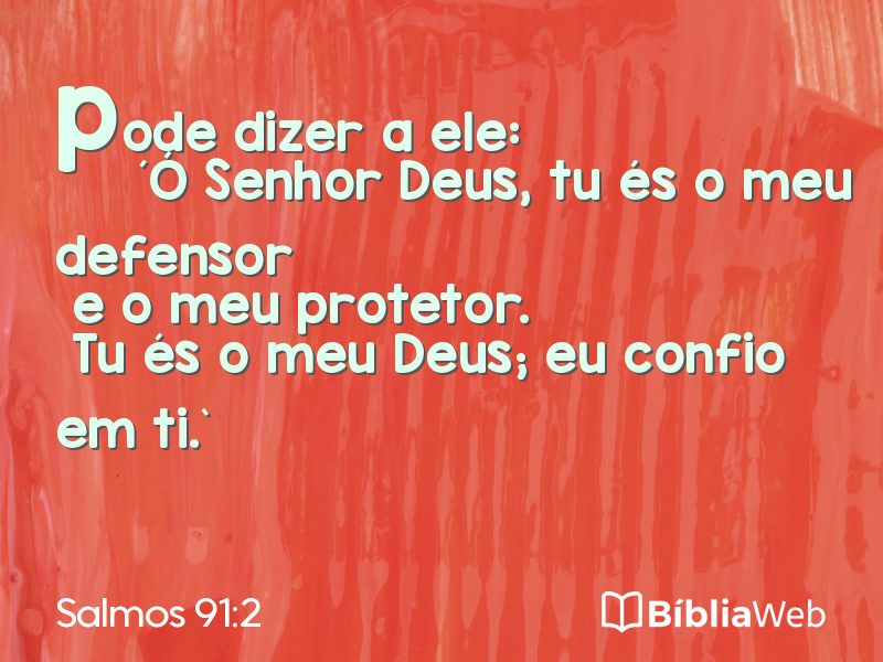 Salmos 91:2 em imagem para compartilhar