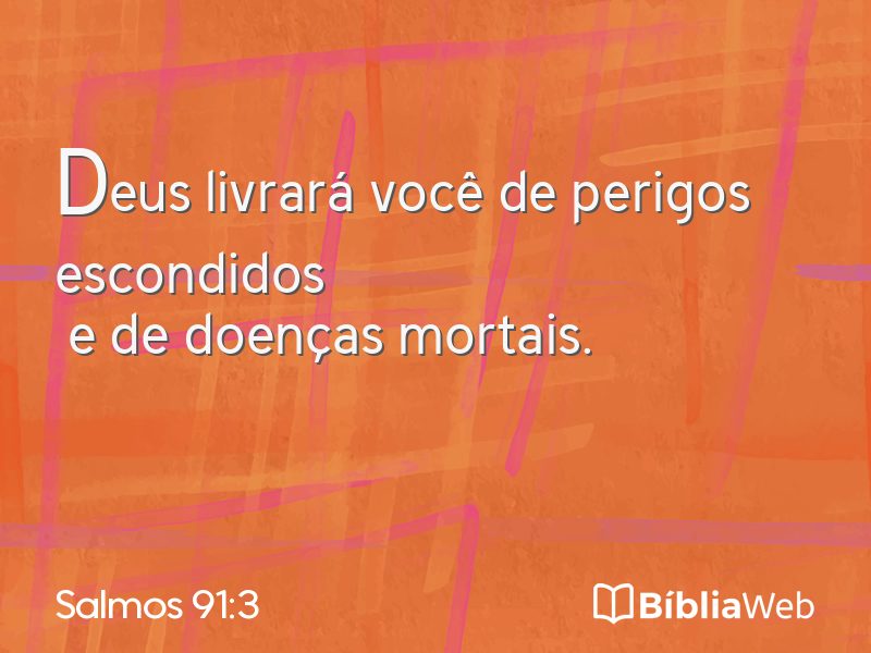 Salmos 91:3 em imagem para compartilhar