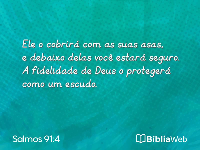 Salmos 91:4 em imagem para compartilhar