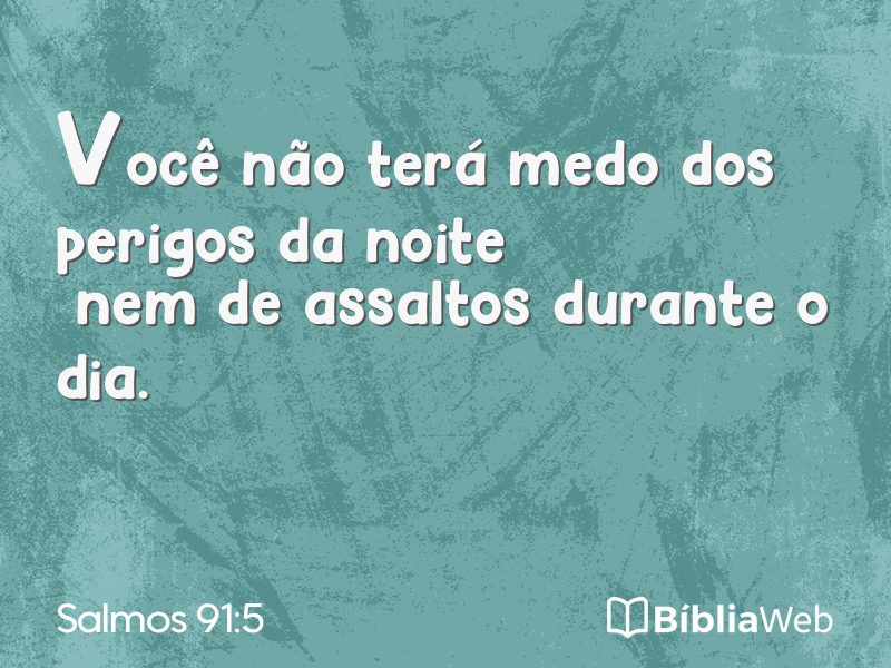 Salmos 91:5 em imagem para compartilhar