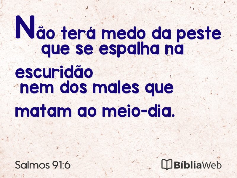 Salmos 91:6 em imagem para compartilhar