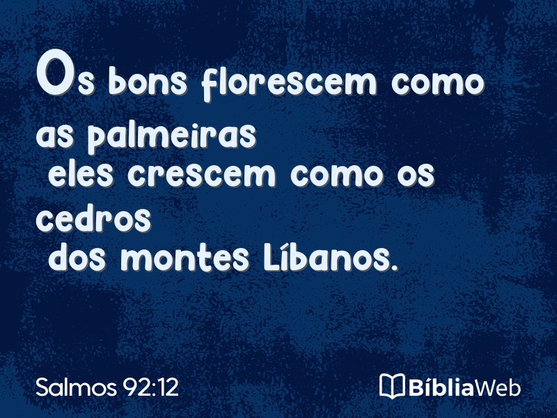 Salmos 92:12 em imagem para compartilhar