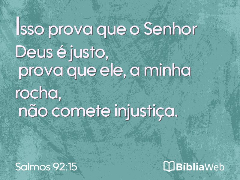 Salmos 92:15 em imagem para compartilhar