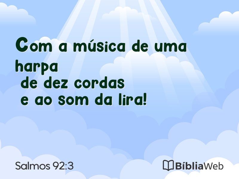 Salmos 92:3 em imagem para compartilhar