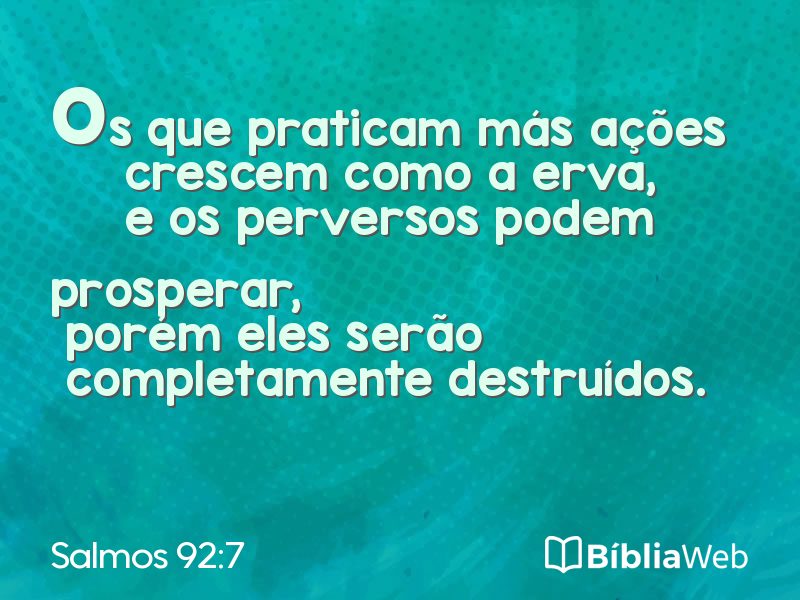 Salmos 92:7 em imagem para compartilhar
