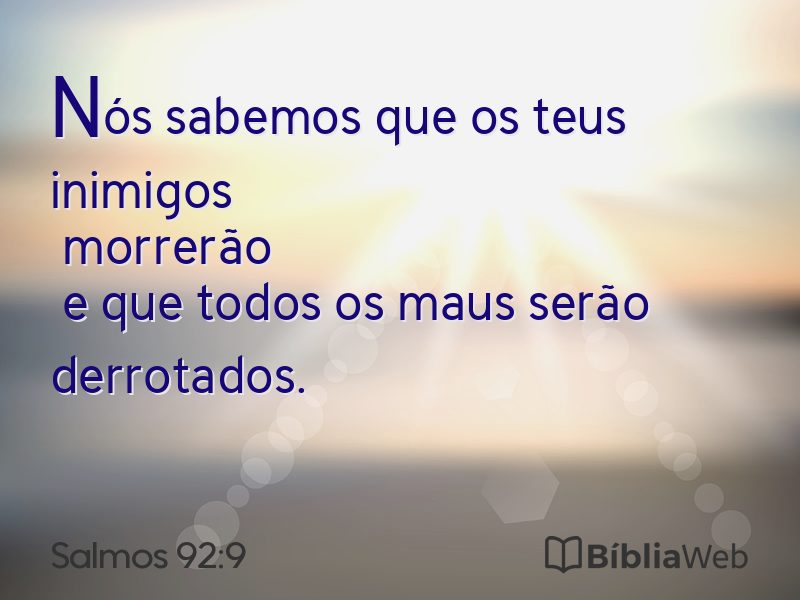 Salmos 92:9 em imagem para compartilhar