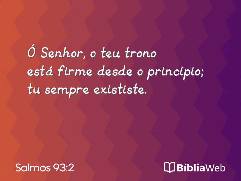 Salmos 93:2 em imagem para compartilhar