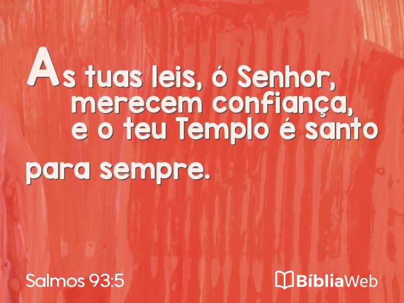 Salmos 93:5 em imagem para compartilhar
