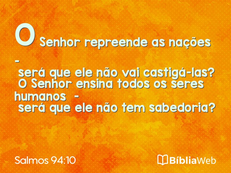 Salmos 94:10 em imagem para compartilhar