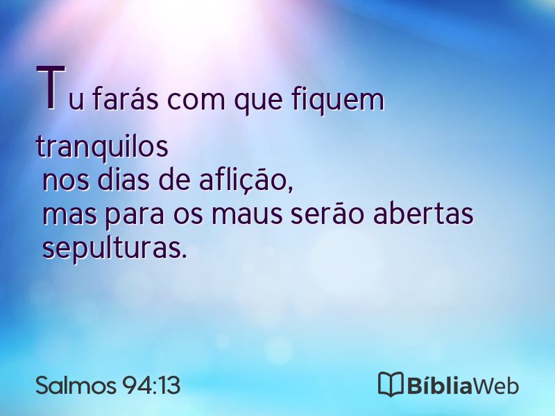 Salmos 94:13 em imagem para compartilhar