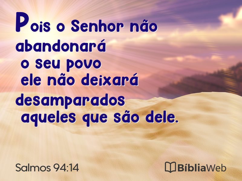 Salmos 94:14 em imagem para compartilhar