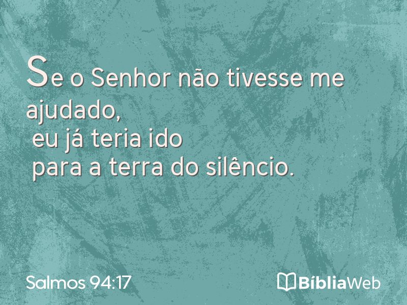 Salmos 94:17 em imagem para compartilhar