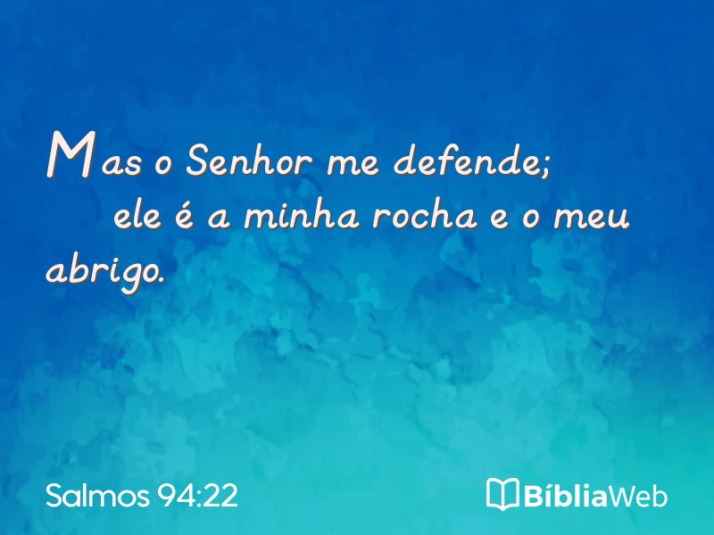 Salmos 94:22 em imagem para compartilhar