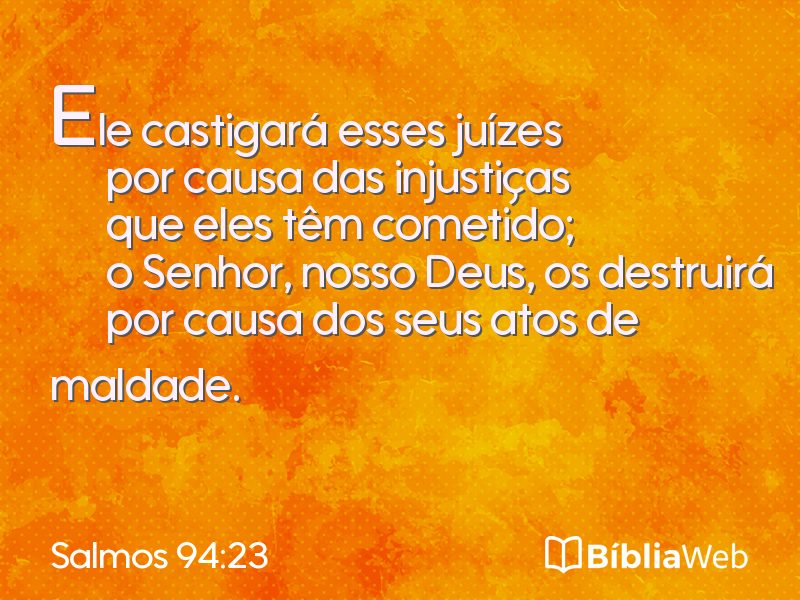 Salmos 94:23 em imagem para compartilhar
