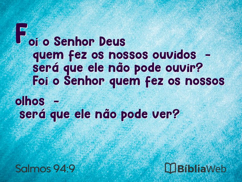 Salmos 94:9 em imagem para compartilhar