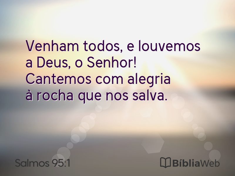 Salmos 95:1 em imagem para compartilhar