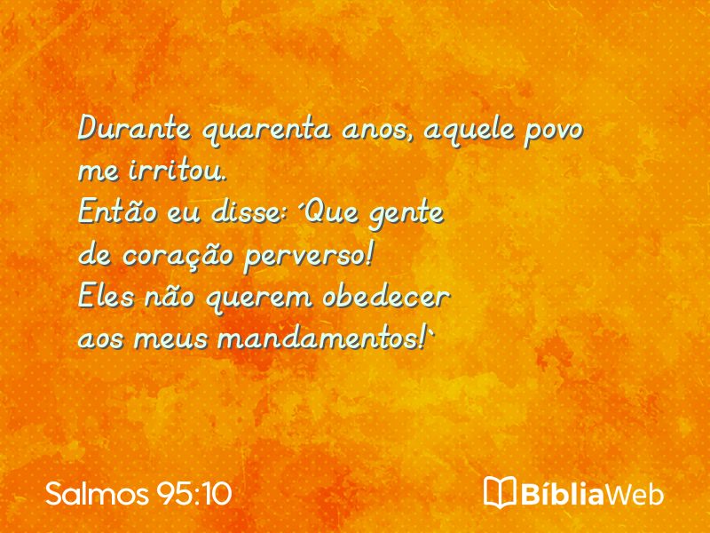 Salmos 95:10 em imagem para compartilhar