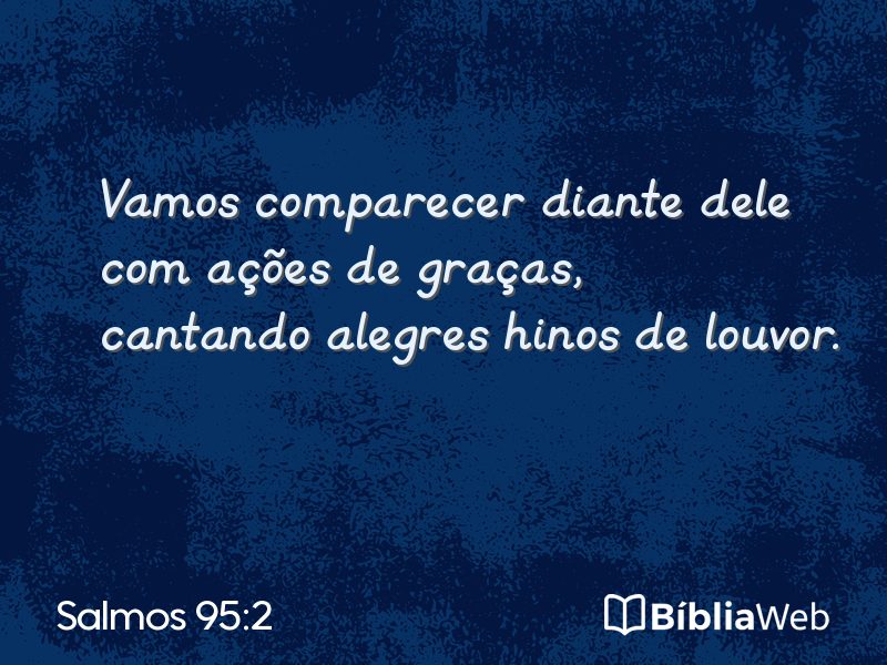 Salmos 95:2 em imagem para compartilhar