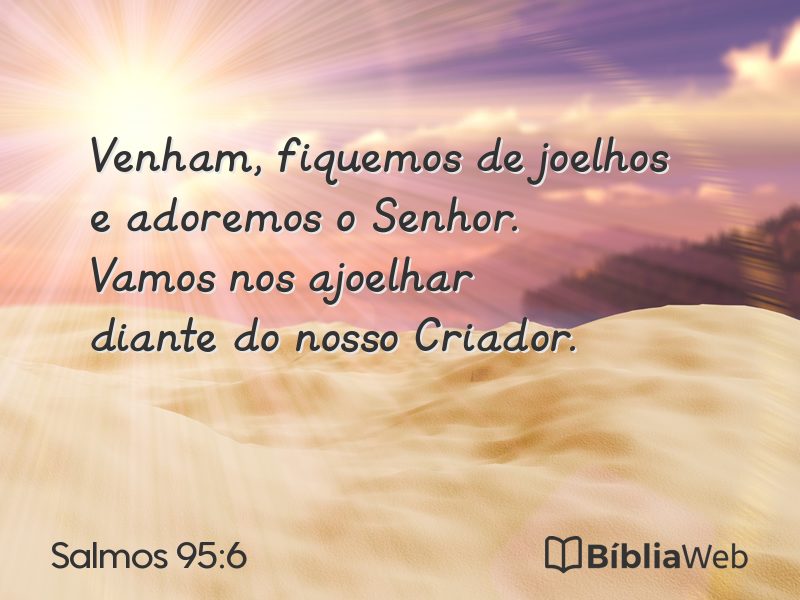 Salmos 95:6 em imagem para compartilhar