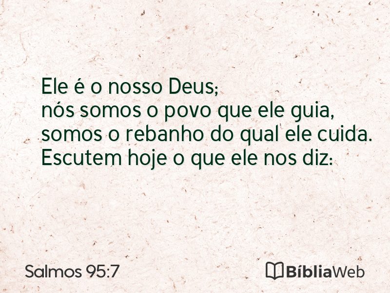 Salmos 95:7 em imagem para compartilhar