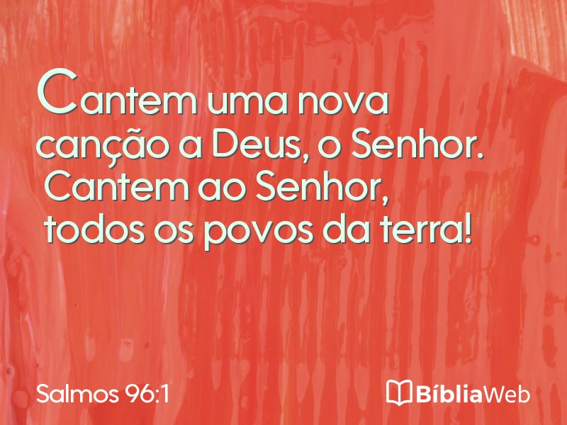 Salmos 96:1 em imagem para compartilhar