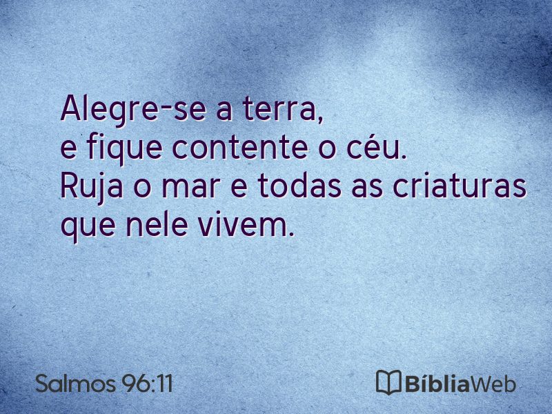 Salmos 96:11 em imagem para compartilhar