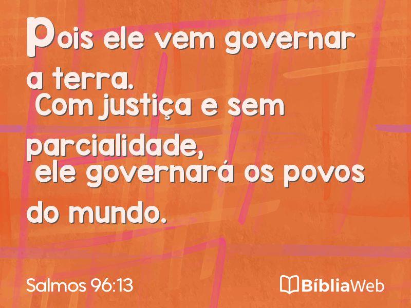 Salmos 96:13 em imagem para compartilhar