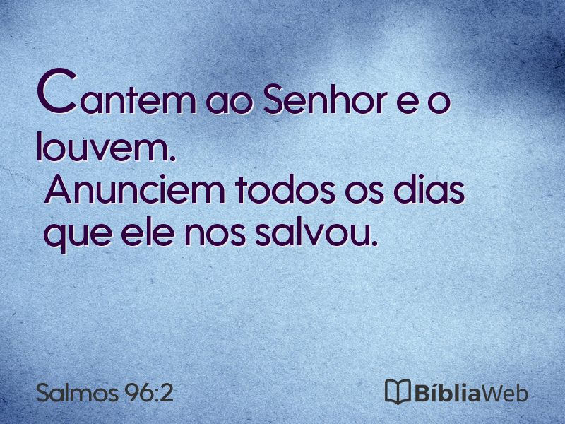 Salmos 96:2 em imagem para compartilhar