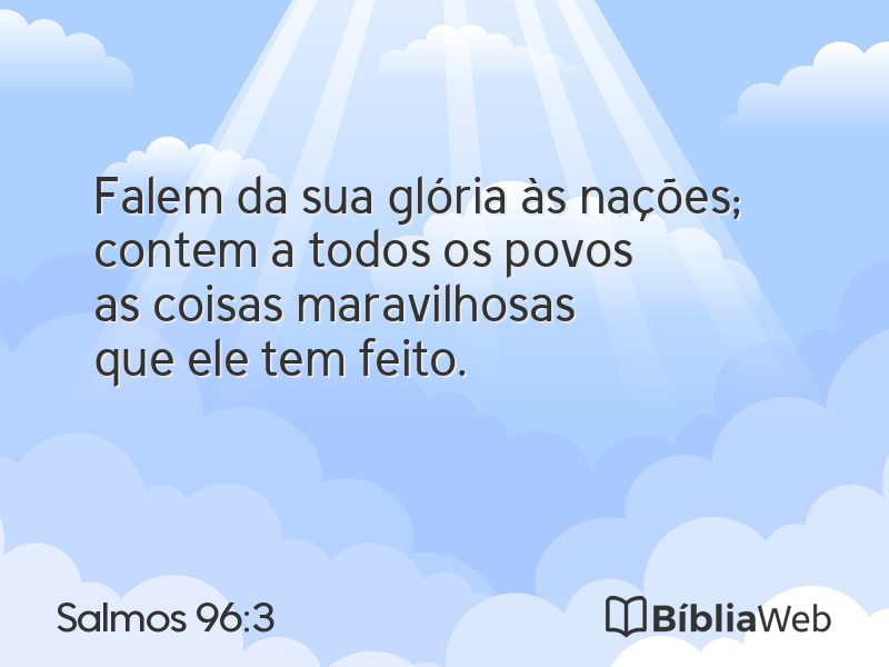 Salmos 96:3 em imagem para compartilhar