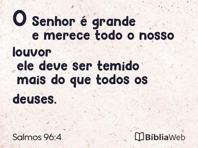 Salmos 96:4 em imagem para compartilhar