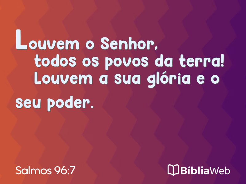 Salmos 96:7 em imagem para compartilhar