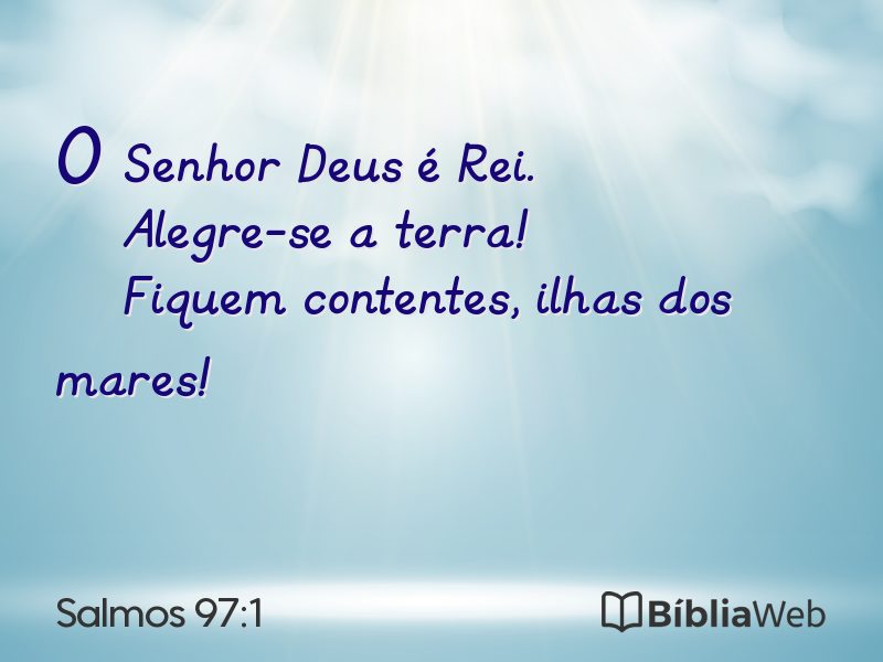 Salmos 97:1 em imagem para compartilhar