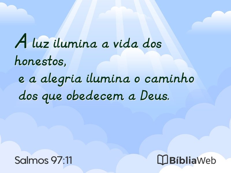 Salmos 97:11 em imagem para compartilhar