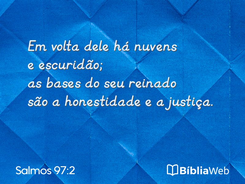 Salmos 97:2 em imagem para compartilhar