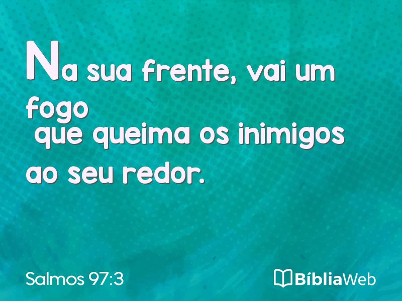Salmos 97:3 em imagem para compartilhar