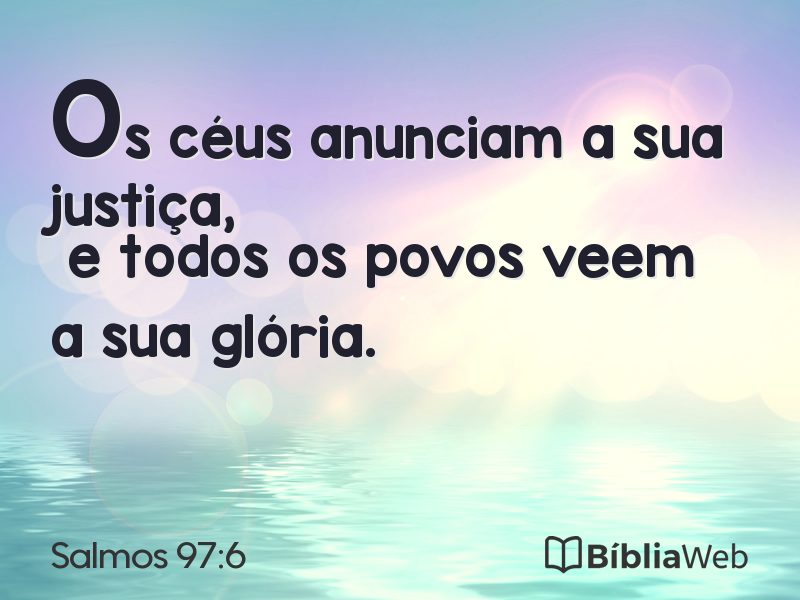 Salmos 97:6 em imagem para compartilhar