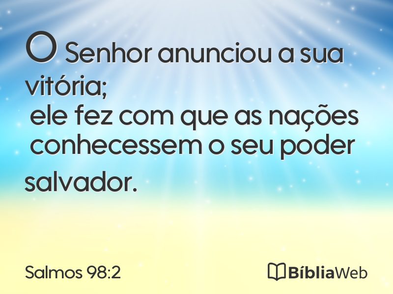 Salmos 98:2 em imagem para compartilhar