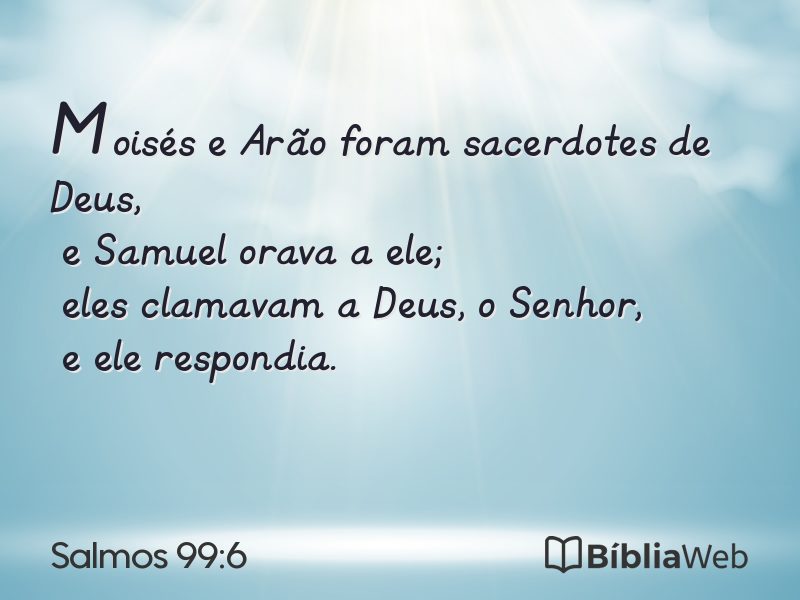 Salmos 99:6 em imagem para compartilhar