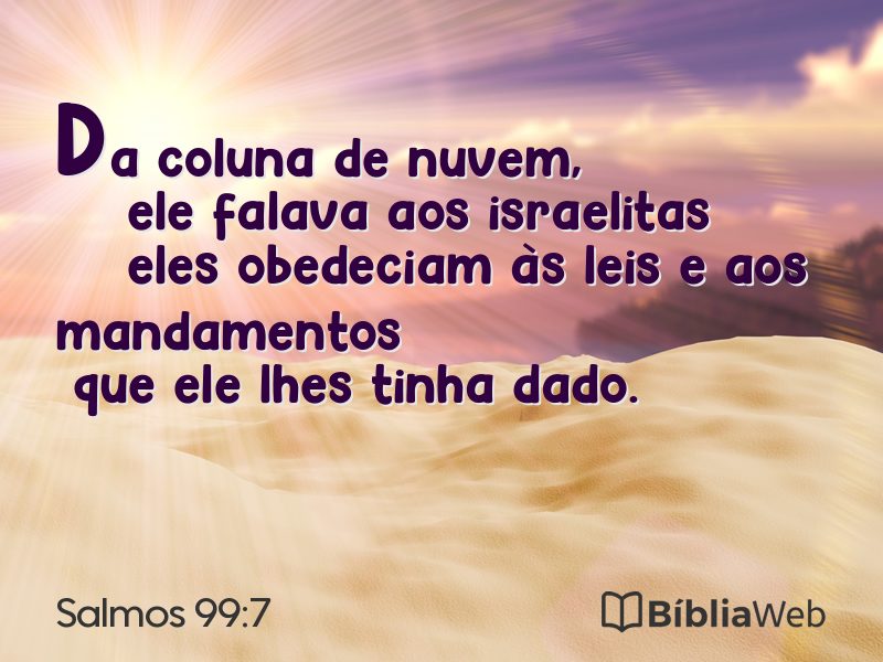 Salmos 99:7 em imagem para compartilhar