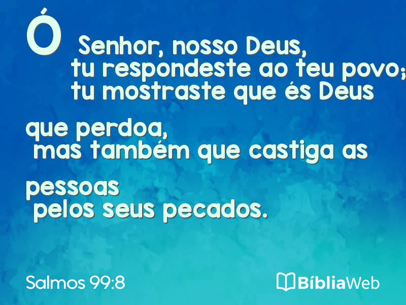 Salmos 99:8 em imagem para compartilhar