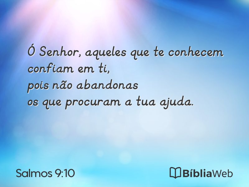 Salmos 9:10 em imagem para compartilhar