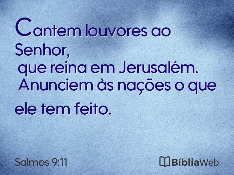 Salmos 9:11 em imagem para compartilhar