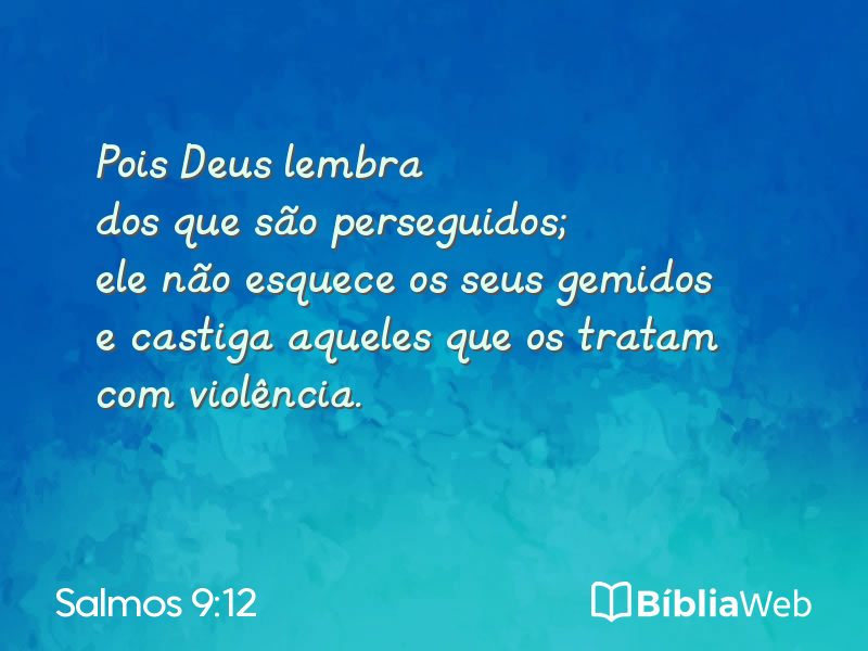 Salmos 9:12 em imagem para compartilhar