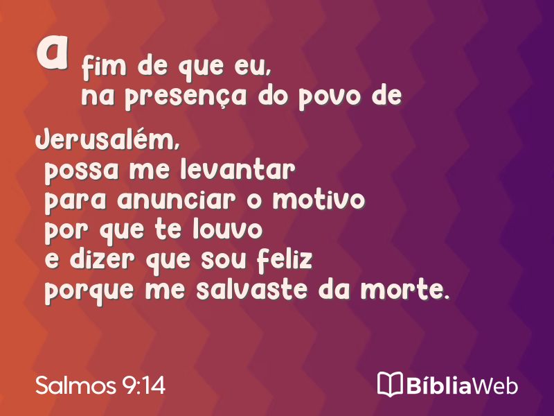 Salmos 9:14 em imagem para compartilhar