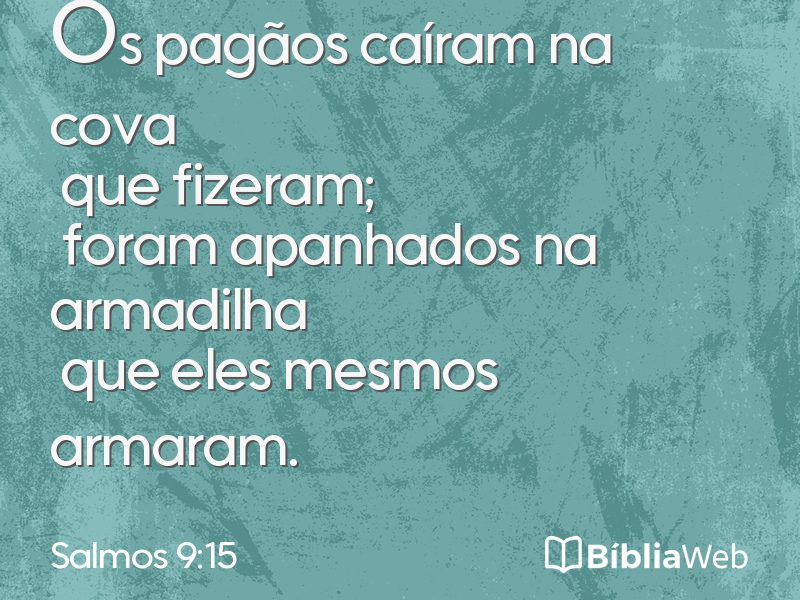 Salmos 9:15 em imagem para compartilhar